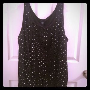 TORRID - Size 1 - Black Tank w/ STARS